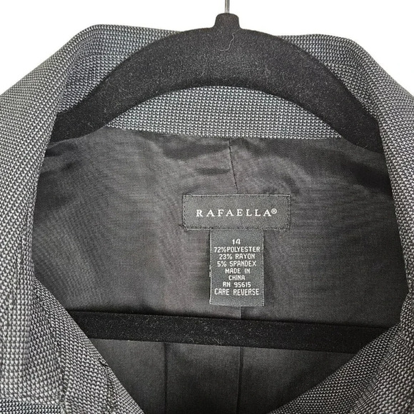 Rafaella Women's Blazer‎ Jacket Lined Black Size 14 Vintage - Picture 6 of 9